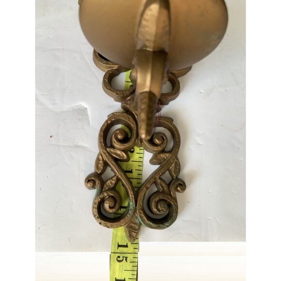 Vintage Pair Burwood Plastic Wall Sconce Candle Holders MCM Castlecore 15" - Picture 6 of 8